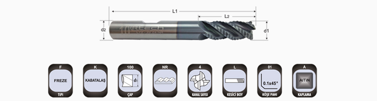 Karbür Kabatalaş Freze NR | Rtech | Cutting Technology